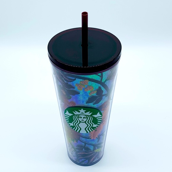 Starbucks Fall 2021 Rising Floral Flowers Metallic 24oz Tumbler, NWT Autumn - Picture 5 of 6